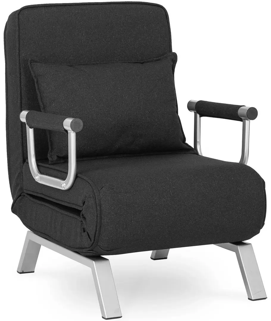 Кресло раскладное Mebel Elite Bart (Black/Chrome)