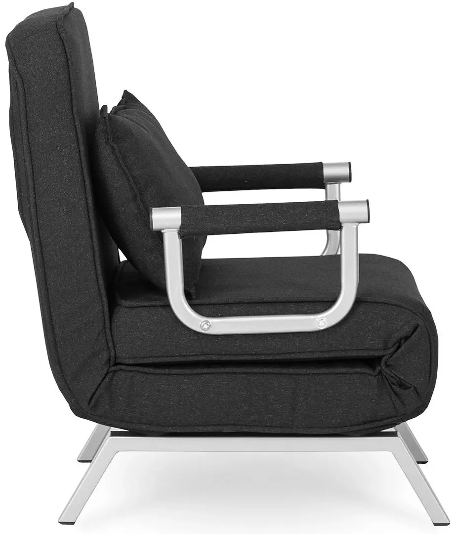 Кресло раскладное Mebel Elite Bart (Black/Chrome)