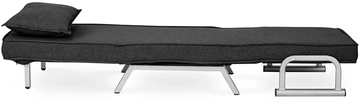 Кресло раскладное Mebel Elite Bart (Black/Chrome)