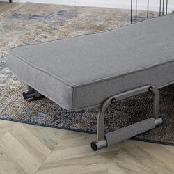 Fotoliu extensibil Mebel Elite Bart (Grey/Chrome) Thumb