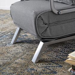 Fotoliu extensibil Mebel Elite Bart (Grey/Chrome) Thumb