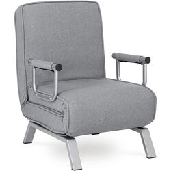 Fotoliu extensibil Mebel Elite Bart (Grey/Chrome) Thumb