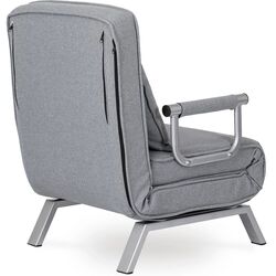 Fotoliu extensibil Mebel Elite Bart (Grey/Chrome) Thumb