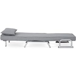 Fotoliu extensibil Mebel Elite Bart (Grey/Chrome) Thumb