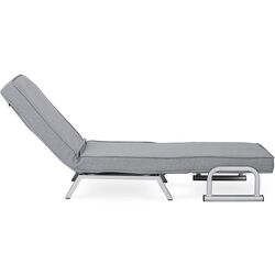 Fotoliu extensibil Mebel Elite Bart (Grey/Chrome) Thumb