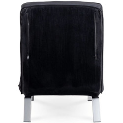 Fotoliu extensibil Mebel Elite Bart Velur (Black/Chrome) Thumb