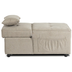 Fotoliu extensibil Mebel Elite Iberis 67cm (Beige) Thumb