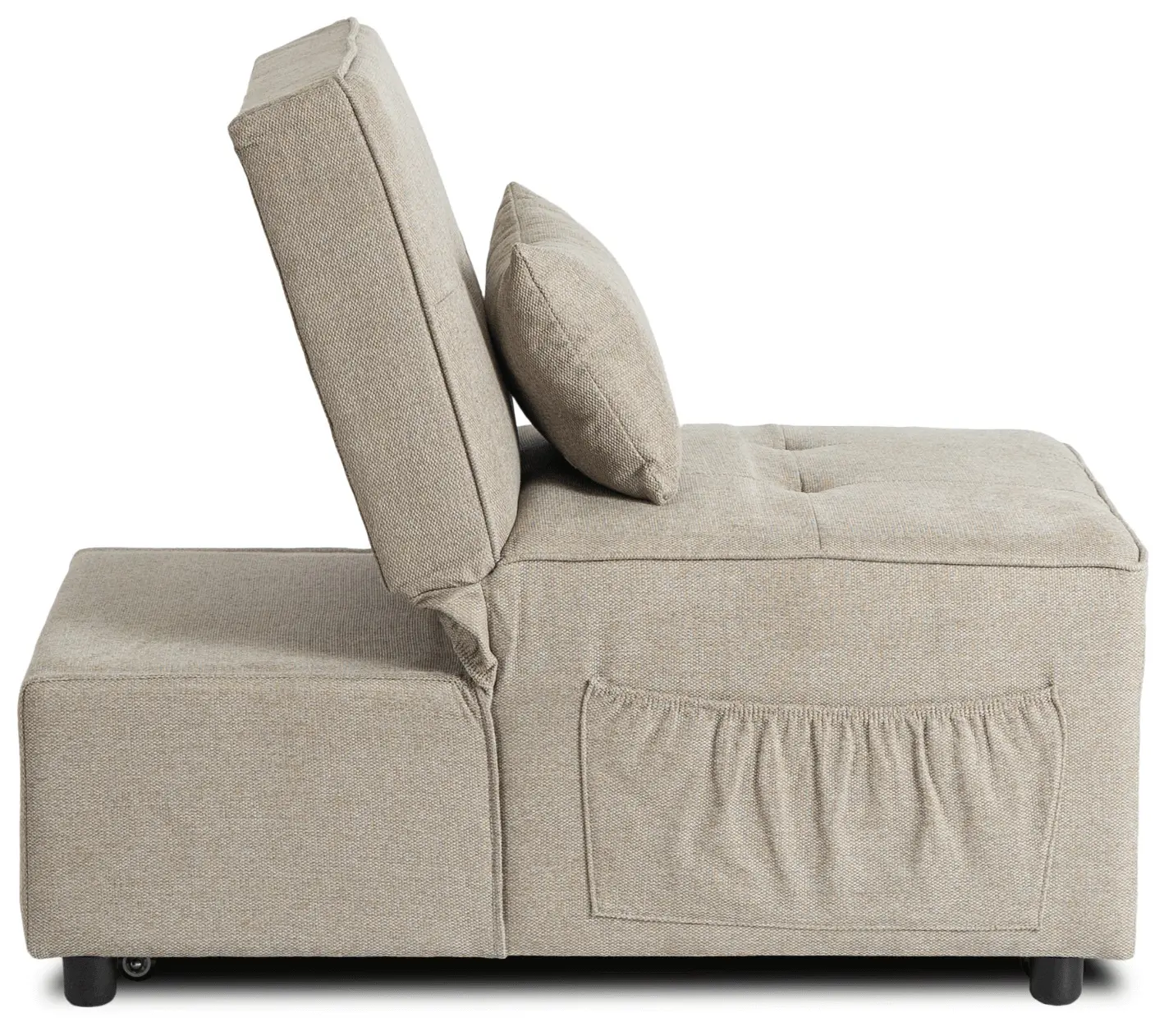 Fotoliu extensibil Mebel Elite Iberis 67cm (Beige)