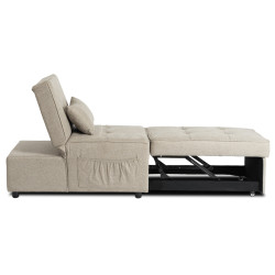 Fotoliu extensibil Mebel Elite Iberis 67cm (Beige) Thumb