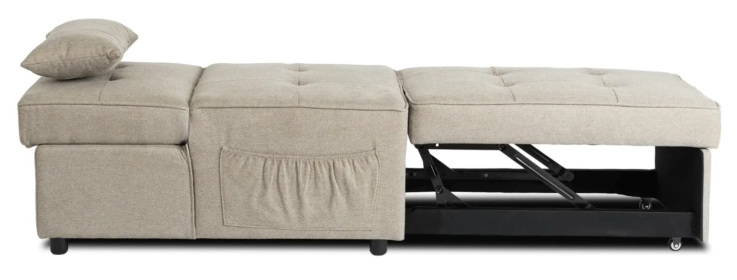 Fotoliu extensibil Mebel Elite Iberis 67cm (Beige)