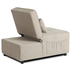 Fotoliu extensibil Mebel Elite Iberis 67cm (Beige) Thumb