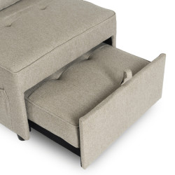 Fotoliu extensibil Mebel Elite Iberis 67cm (Beige) Thumb