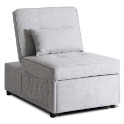 Fotoliu extensibil Mebel Elite Iberis 67cm (Grey) Thumb