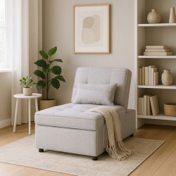 Fotoliu extensibil Mebel Elite Iberis 67cm (Grey)