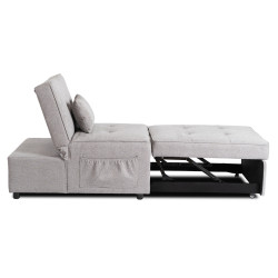 Fotoliu extensibil Mebel Elite Iberis 67cm (Grey) Thumb