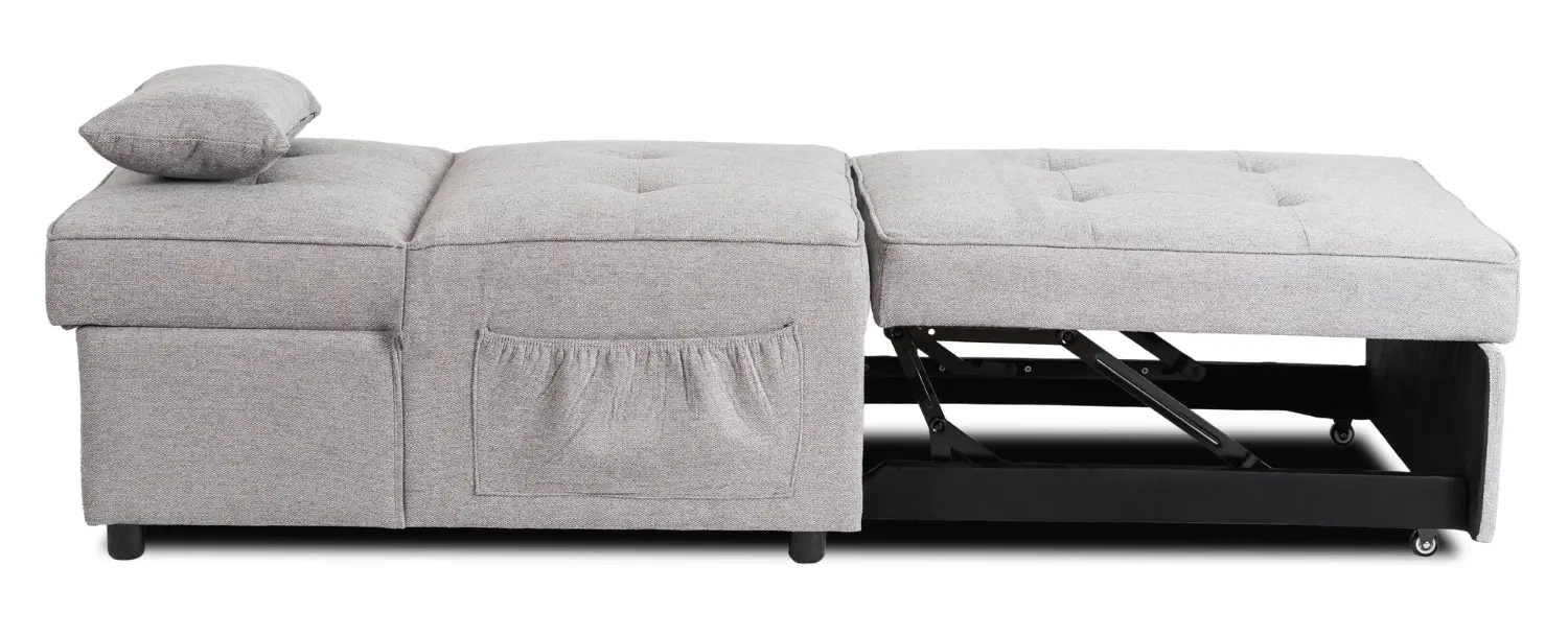 Fotoliu extensibil Mebel Elite Iberis 67cm (Grey)