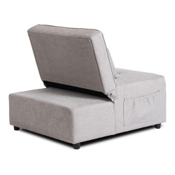 Fotoliu extensibil Mebel Elite Iberis 67cm (Grey) Thumb