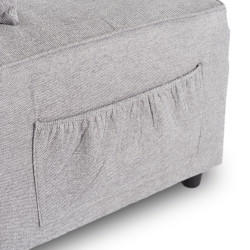 Fotoliu extensibil Mebel Elite Iberis 67cm (Grey) Thumb