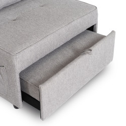 Fotoliu extensibil Mebel Elite Iberis 67cm (Grey) Thumb