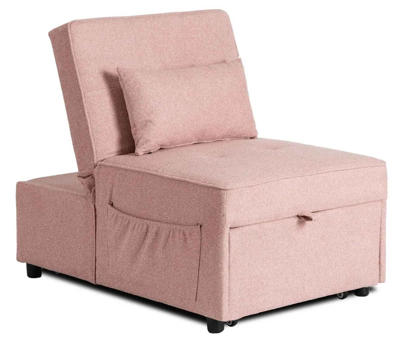 Fotoliu extensibil Mebel Elite Iberis 67cm (Pink)