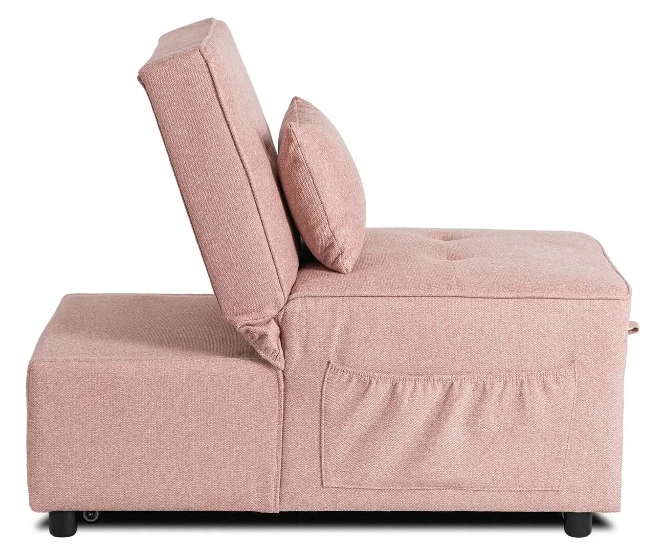 Fotoliu extensibil Mebel Elite Iberis 67cm (Pink)