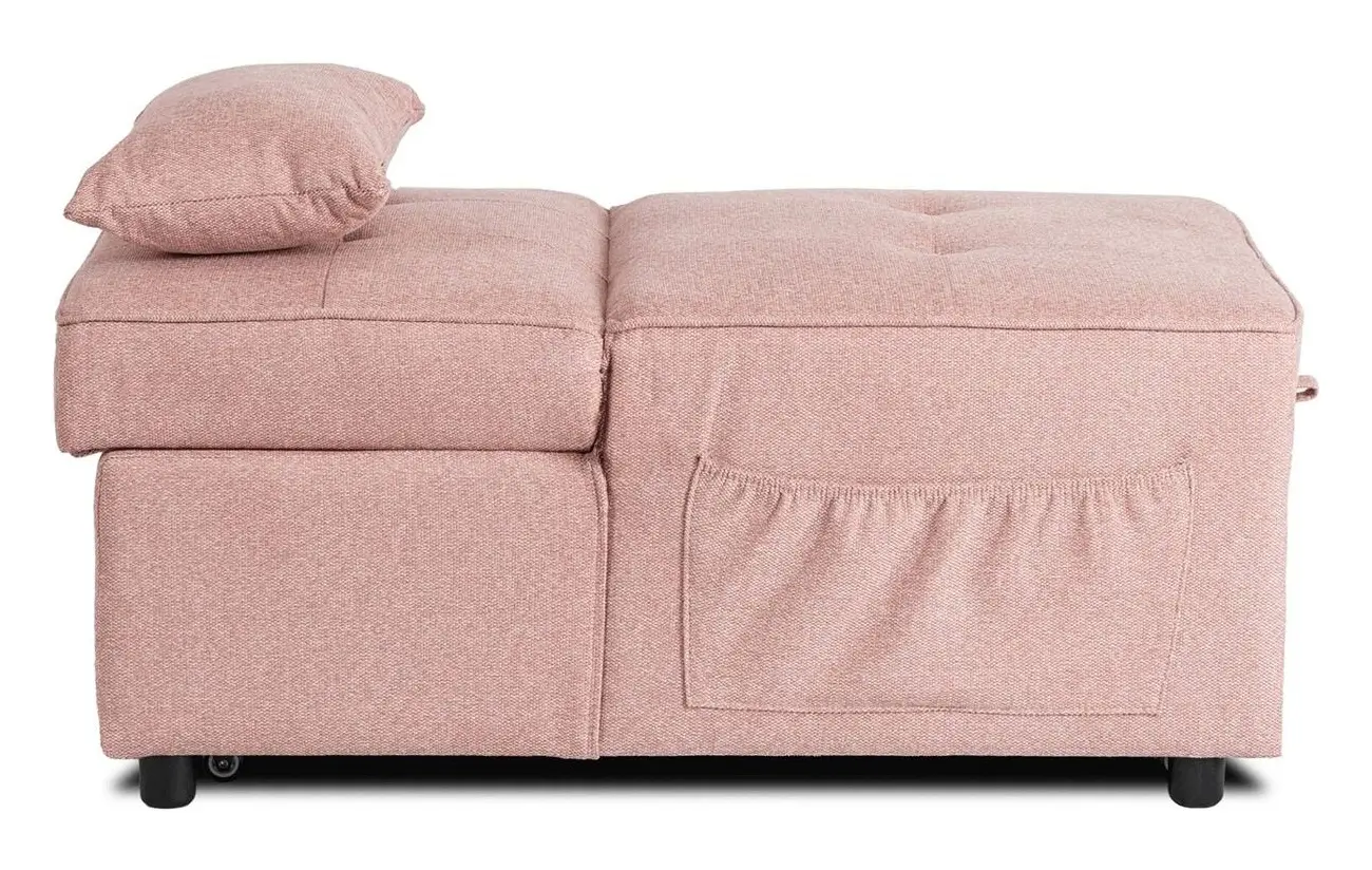 Fotoliu extensibil Mebel Elite Iberis 67cm (Pink)