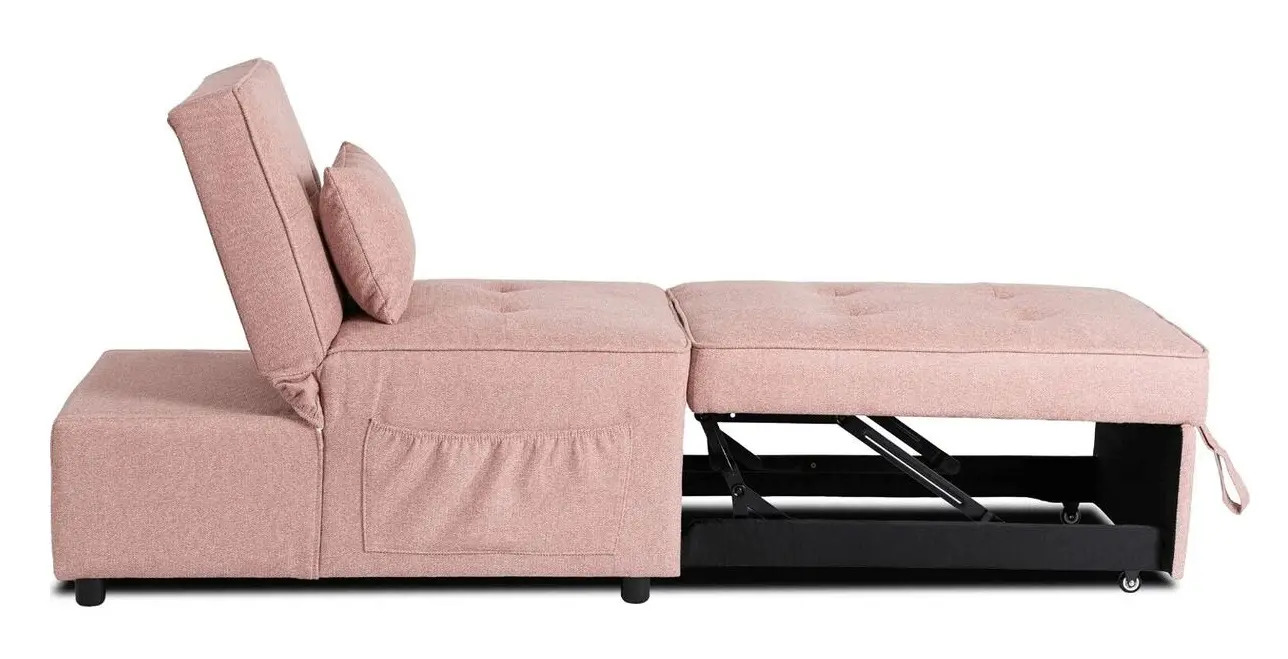 Fotoliu extensibil Mebel Elite Iberis 67cm (Pink)