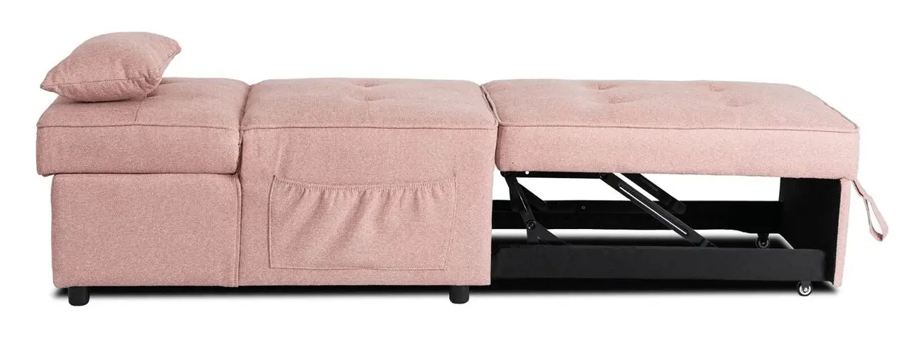 Fotoliu extensibil Mebel Elite Iberis 67cm (Pink)