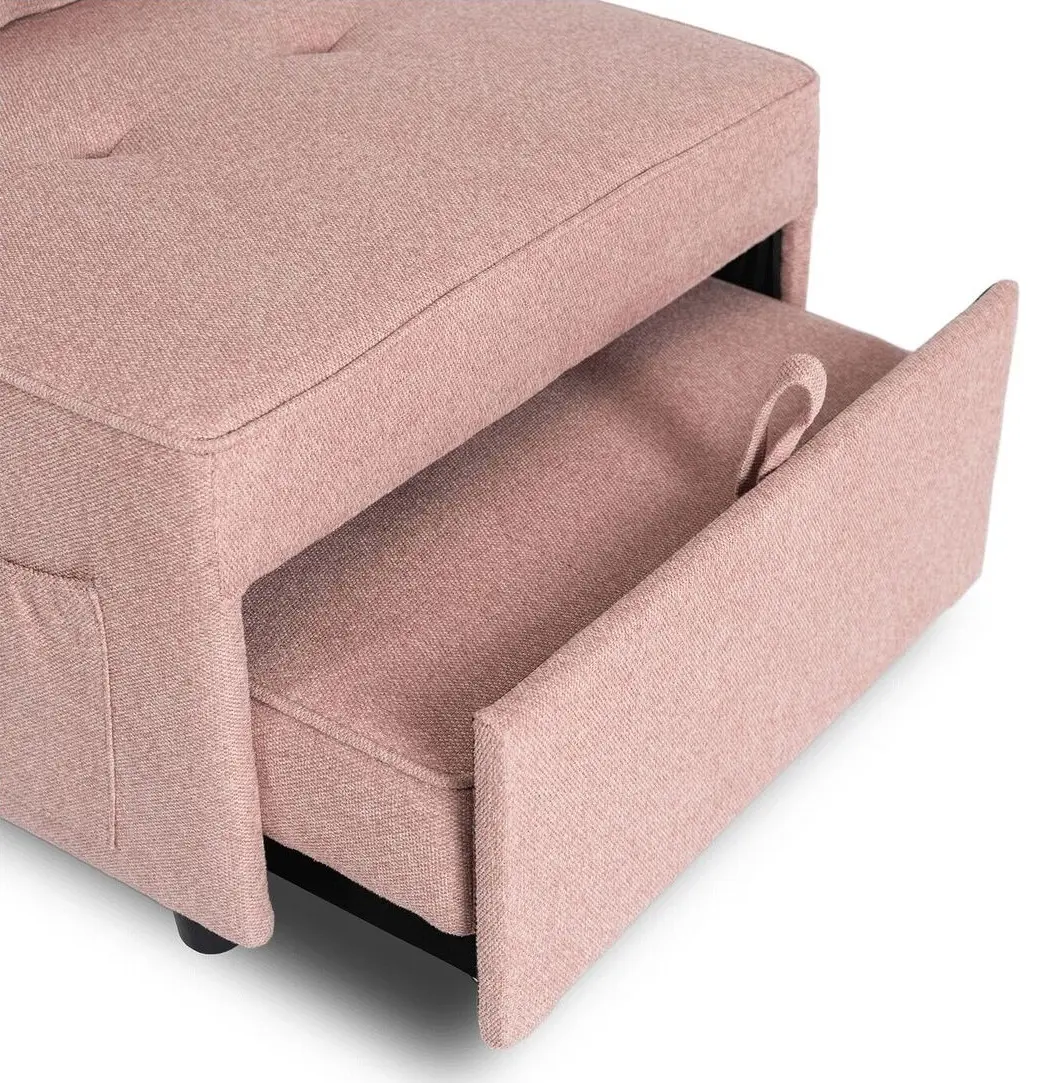 Fotoliu extensibil Mebel Elite Iberis 67cm (Pink)