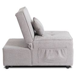 Fotoliu extensibil Mebel Elite Iberis 80cm (Grey) Thumb