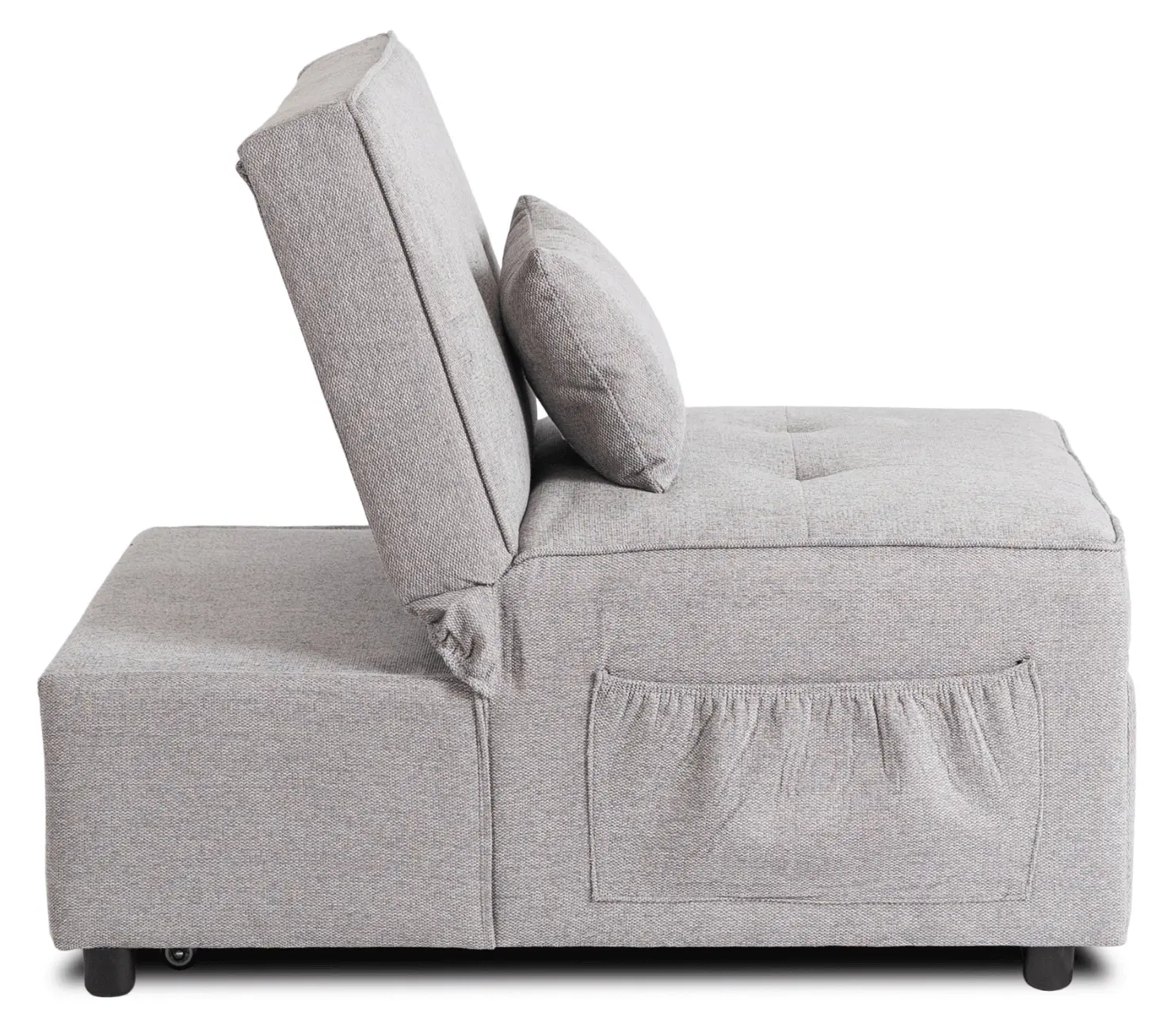 Fotoliu extensibil Mebel Elite Iberis 80cm (Grey)