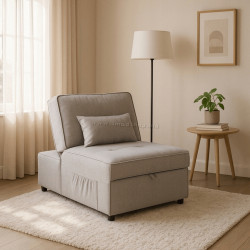 Fotoliu extensibil Mebel Elite Iberis 80cm (Grey)