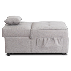 Fotoliu extensibil Mebel Elite Iberis 80cm (Grey) Thumb