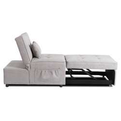 Fotoliu extensibil Mebel Elite Iberis 80cm (Grey) Thumb