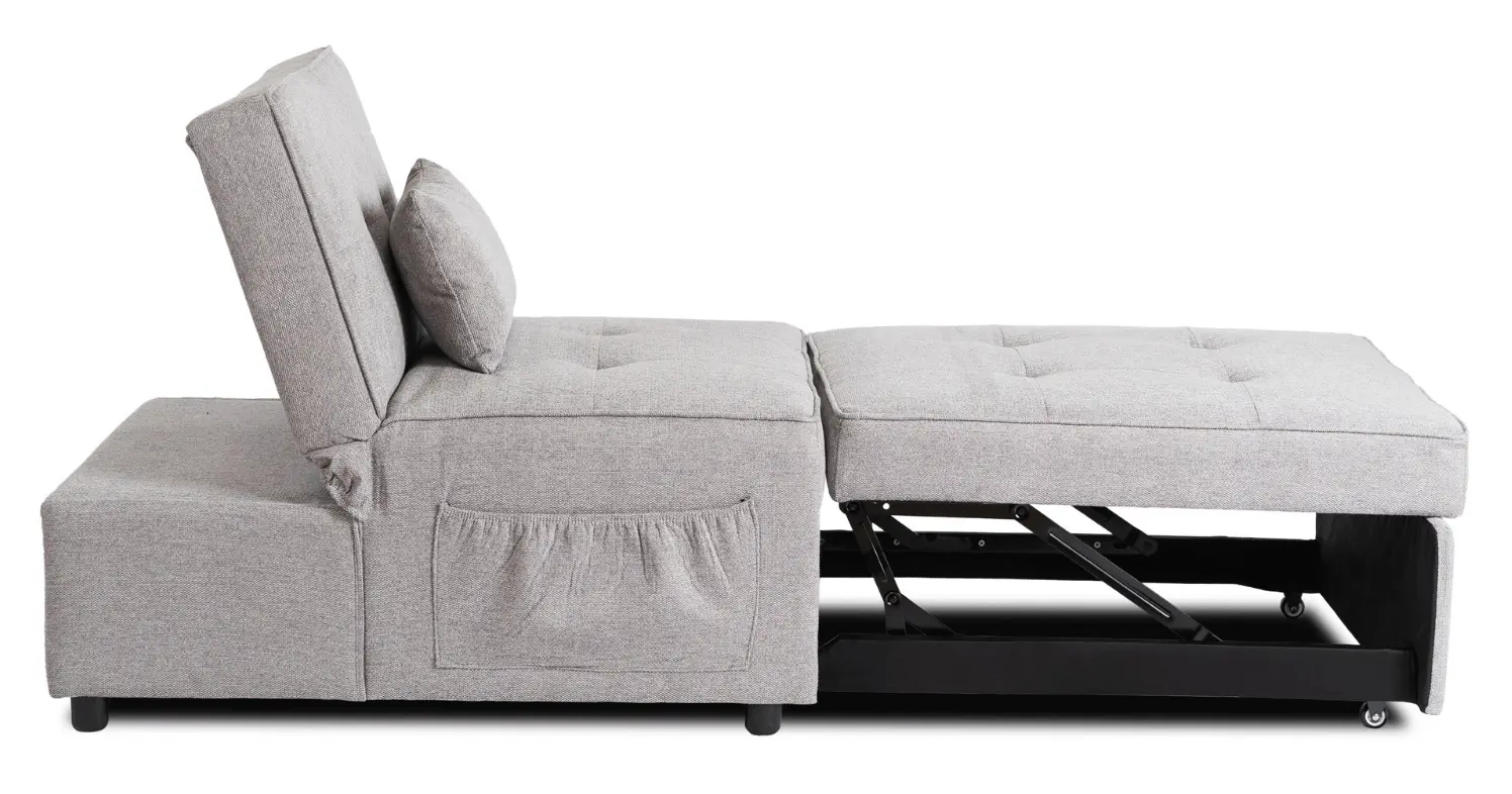 Fotoliu extensibil Mebel Elite Iberis 80cm (Grey)