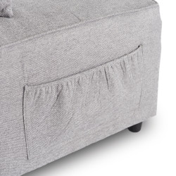 Fotoliu extensibil Mebel Elite Iberis 80cm (Grey) Thumb