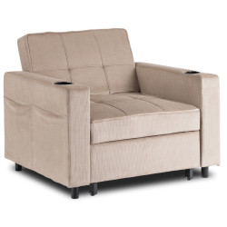 Fotoliu extensibil Mebel Elite Solor (Beige) Thumb