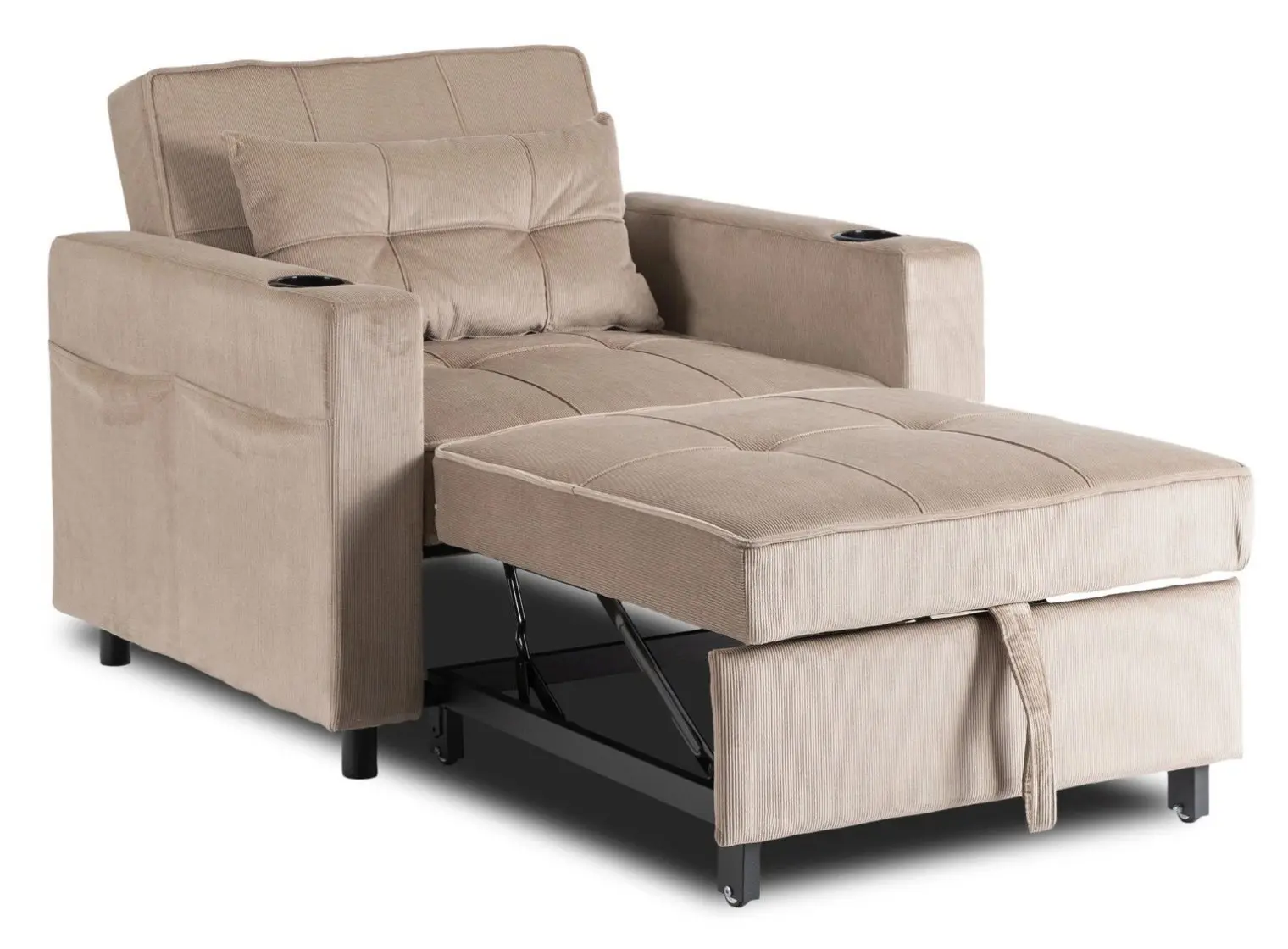 Fotoliu extensibil Mebel Elite Solor (Beige) - 3