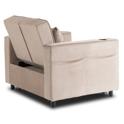 Fotoliu extensibil Mebel Elite Solor (Beige) Thumb