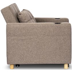 Fotoliu extensibil Mebel Elite Solor (Beige/Natural Oak) Thumb