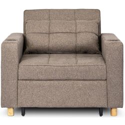 Fotoliu extensibil Mebel Elite Solor (Beige/Natural Oak) Thumb