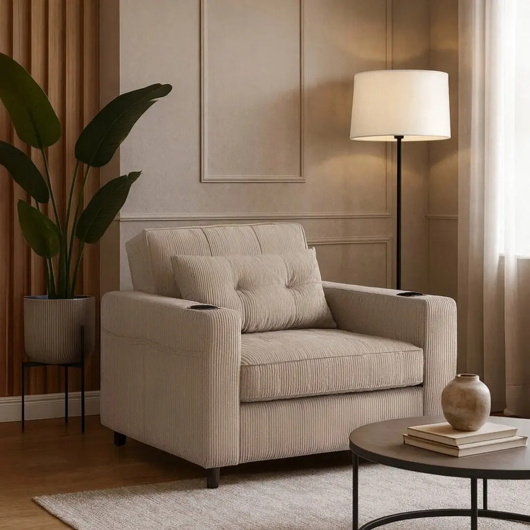 Fotoliu extensibil Mebel Elite Solor (Beige)