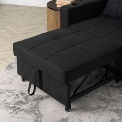 Кресло раскладное Mebel Elite Solor (Black/Natural Oak) Thumb