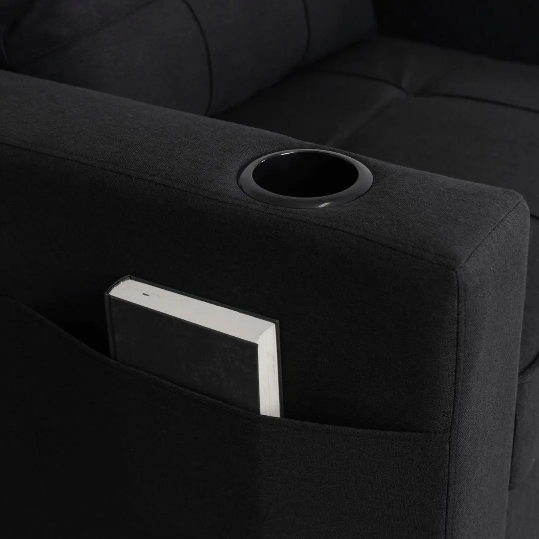 Кресло раскладное Mebel Elite Solor (Black/Natural Oak) - 5