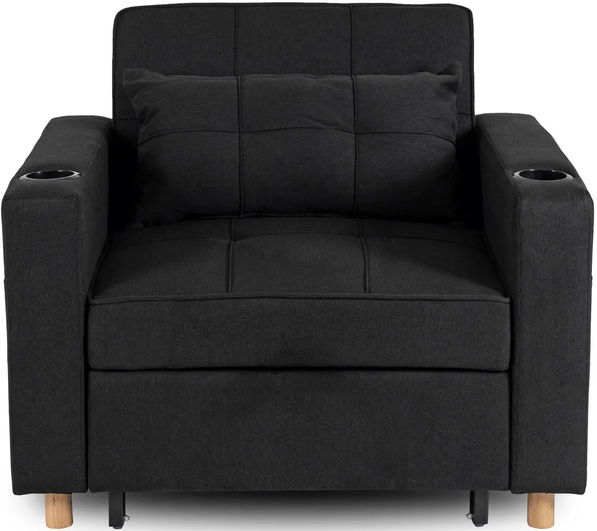 Кресло раскладное Mebel Elite Solor (Black/Natural Oak) - 16