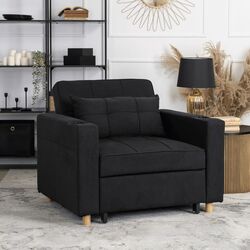 Кресло раскладное Mebel Elite Solor (Black/Natural Oak) Thumb