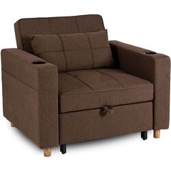 Fotoliu extensibil Mebel Elite Solor (Brown/Natural Oak) Thumb