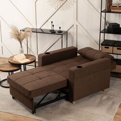 Fotoliu extensibil Mebel Elite Solor (Brown/Natural Oak) Thumb