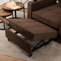 Fotoliu extensibil Mebel Elite Solor (Brown/Natural Oak) Thumb