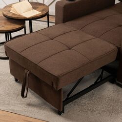 Fotoliu extensibil Mebel Elite Solor (Brown/Natural Oak) Thumb